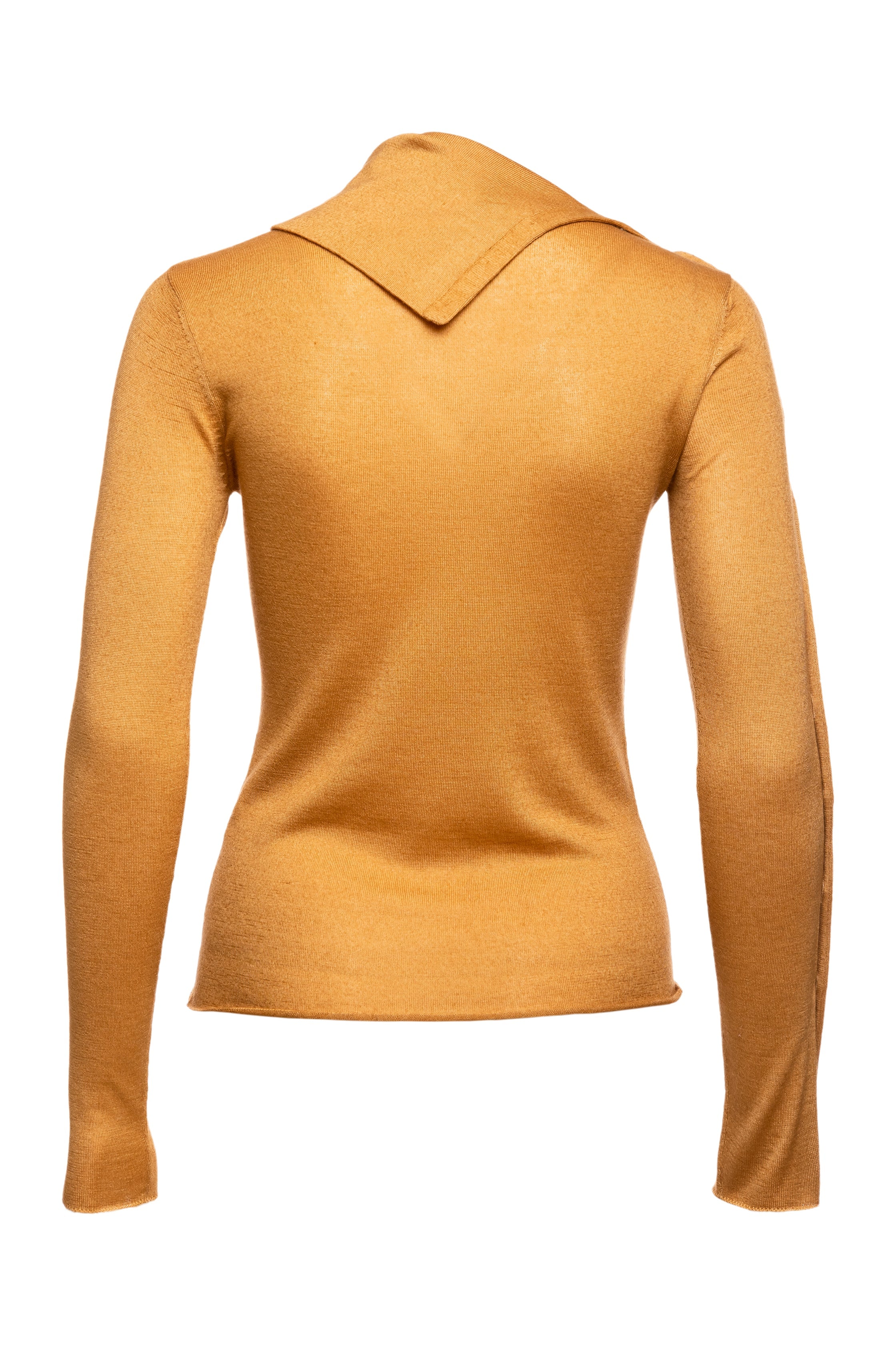 Pearl Body Fitted Flap Turtle Neck Textured Top