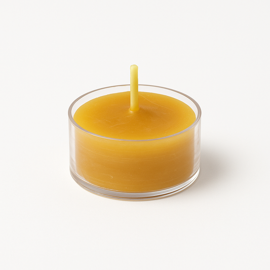 Clear Cupped Tealight Beeswax Candles BULK