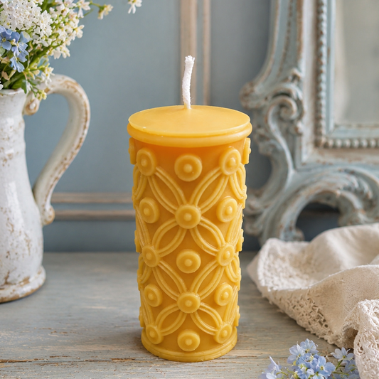 Elegant Beeswax Candle