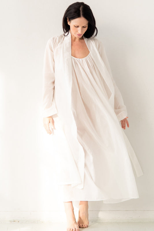 Classic Long Robe Cotton/Silk