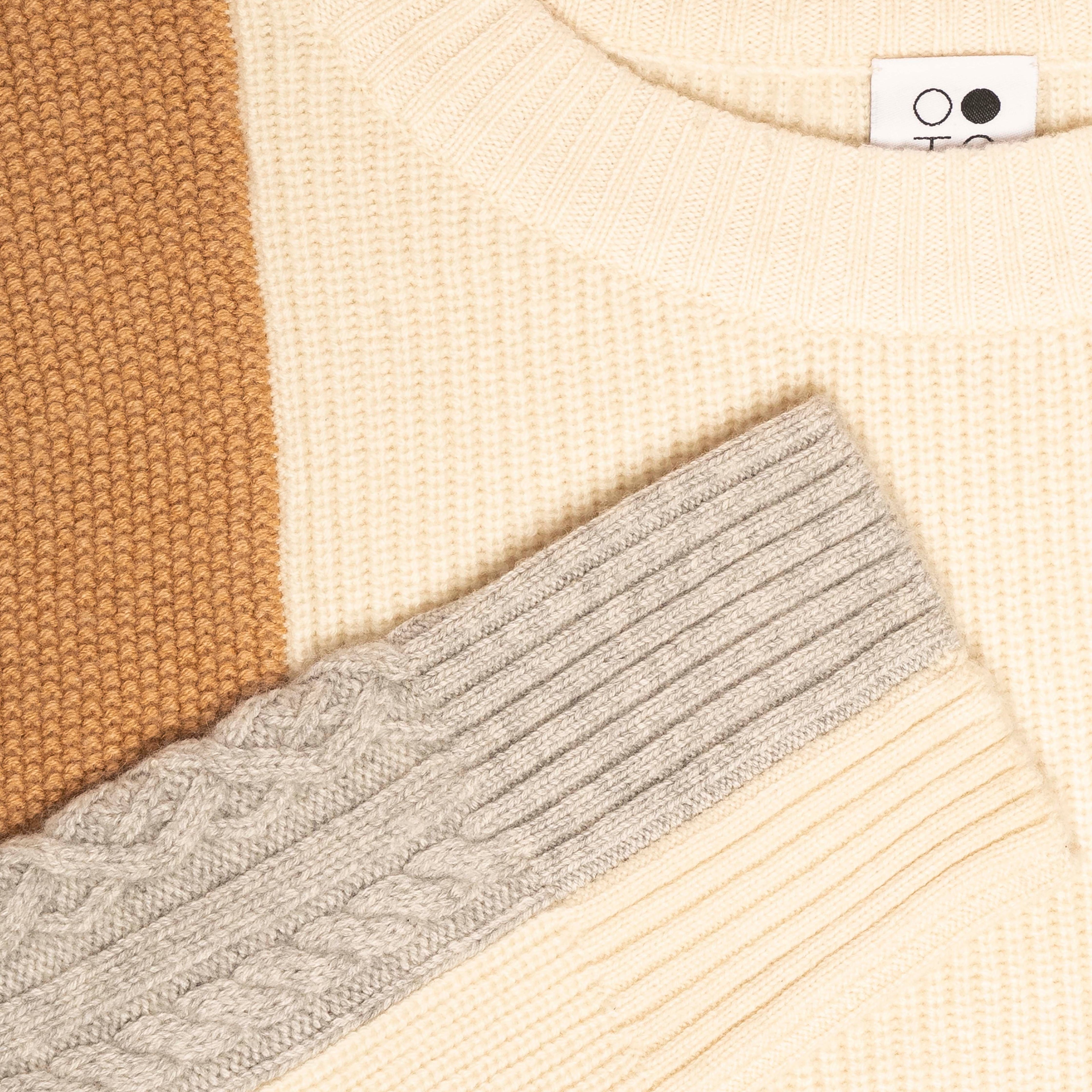 Citrine Color Block Oversized Sweater