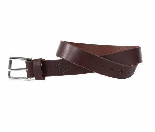 Beeswax waxed, full grain Leather Belts, Stainless steel buckle - The Peony Haus