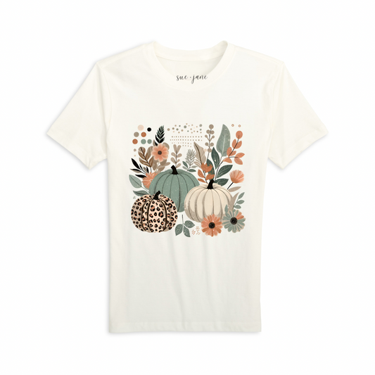 Boho Fall Florals Organic Cotton Tee - The Peony Haus