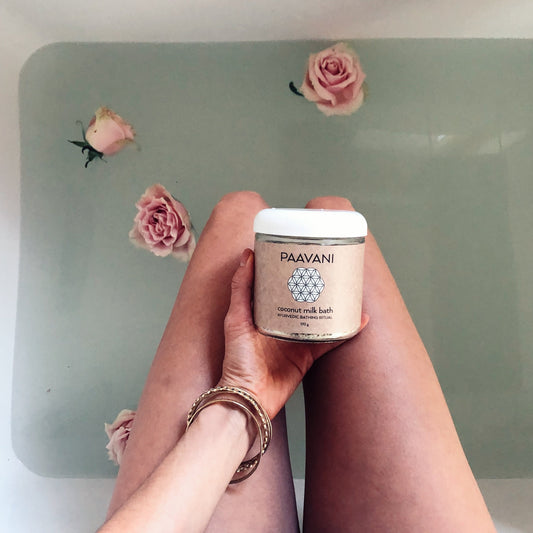 Coconut Milk Bath | Ayurvedic Herbal Soaking Ritual for Skin & Spirit - The Peony Haus