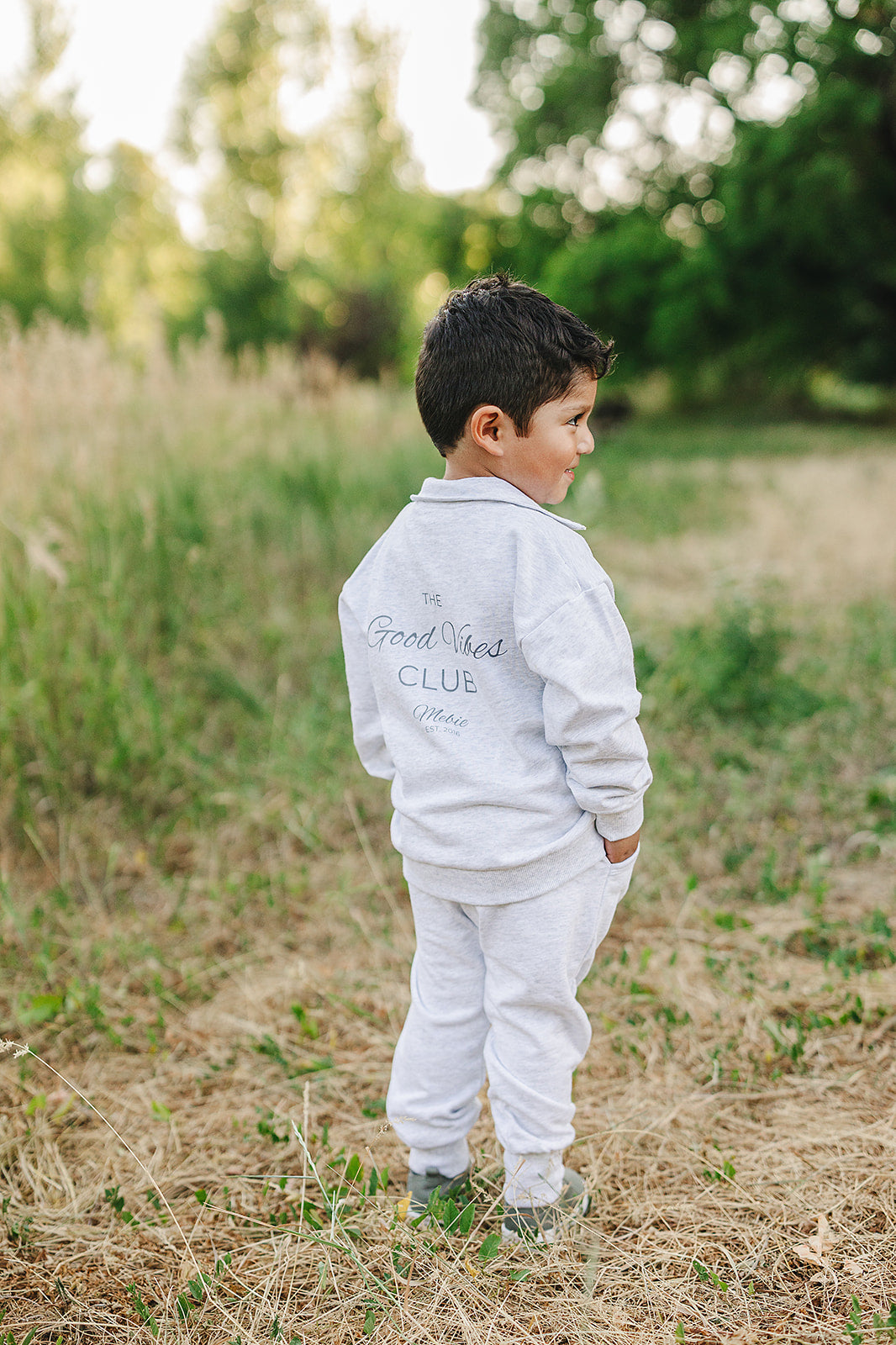 Good Vibes Quarter Zip French Terry Set - 95% Cotton