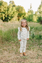 Cherry Ruffle French Terry Set - 95% Cotton