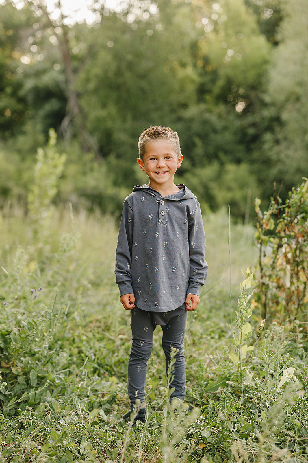 Lightning Bolt Hooded Set - 95% Cotton