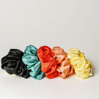 Organic Silk Oversized Scrunchie Tomato Red