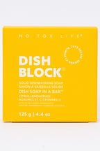 DISH BLOCK® solid dish soap - 4.4 oz (125g) bar - Citrus Lemongrass - No Tox Life®
