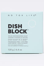 DISH BLOCK® solid dish soap - 4.4 oz (125g) bar - Fragrance Free - No Tox Life®