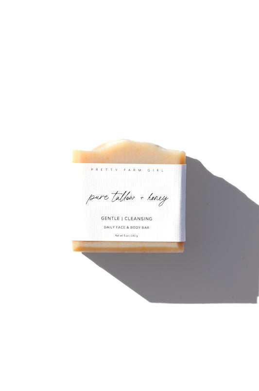 Fragrance Free Handmade Tallow + Goat Milk Soap Bar Trio - The Peony Haus