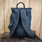 Leather Hide Backpack - Soft Navy (Weathered)