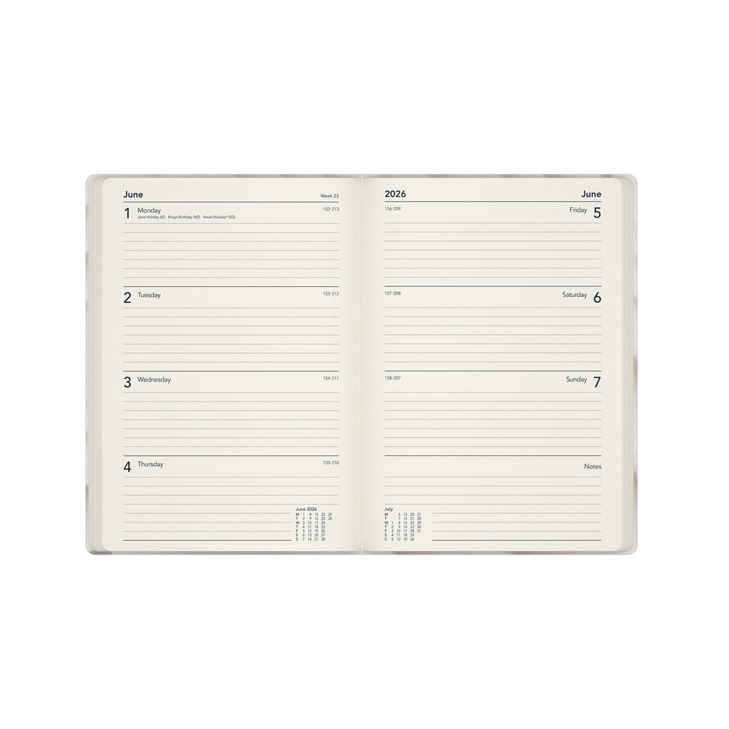 Dimensional Surfaces - A5  Week-To-View - Diary - 2026 Calendar Year Planner
