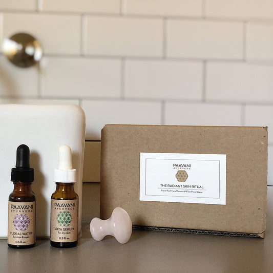 Radiant Skin Ritual | Ayurvedic Rose Quartz Facial Massage Kit - The Peony Haus