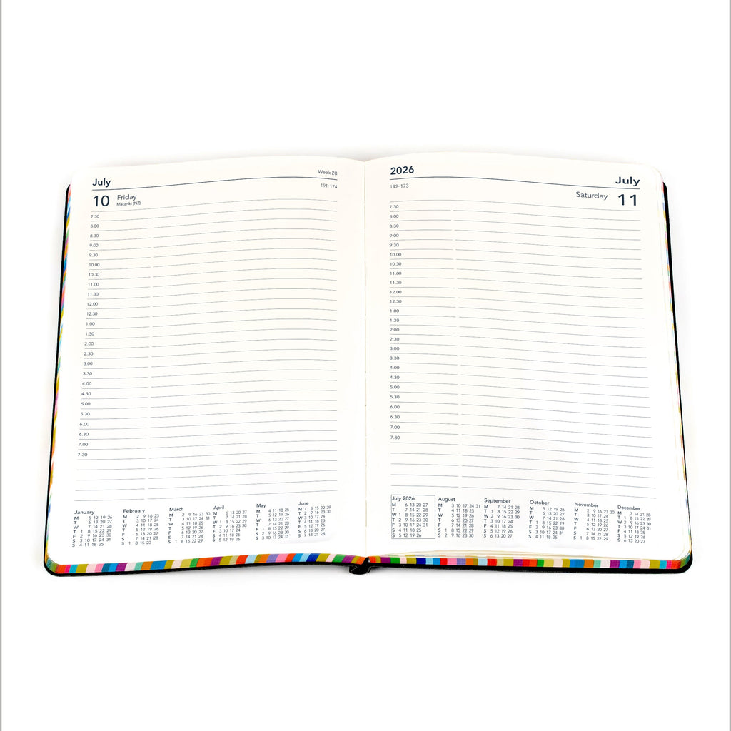 Edge Rainbow - A5 Day-To-Page Diary - 2026 Calendar Year Planner