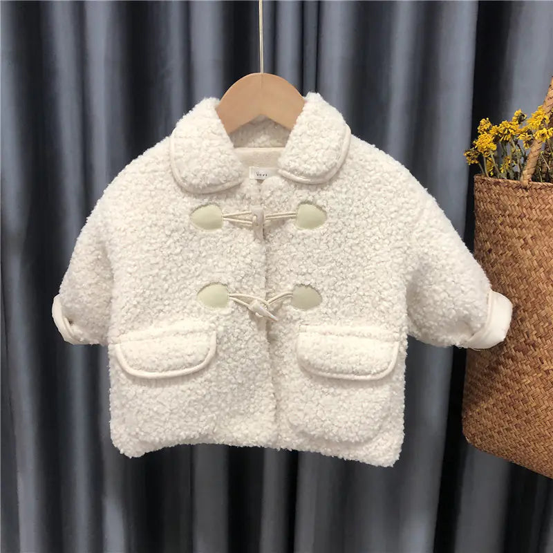 Autumn Winter Baby Lamb Wool Coat