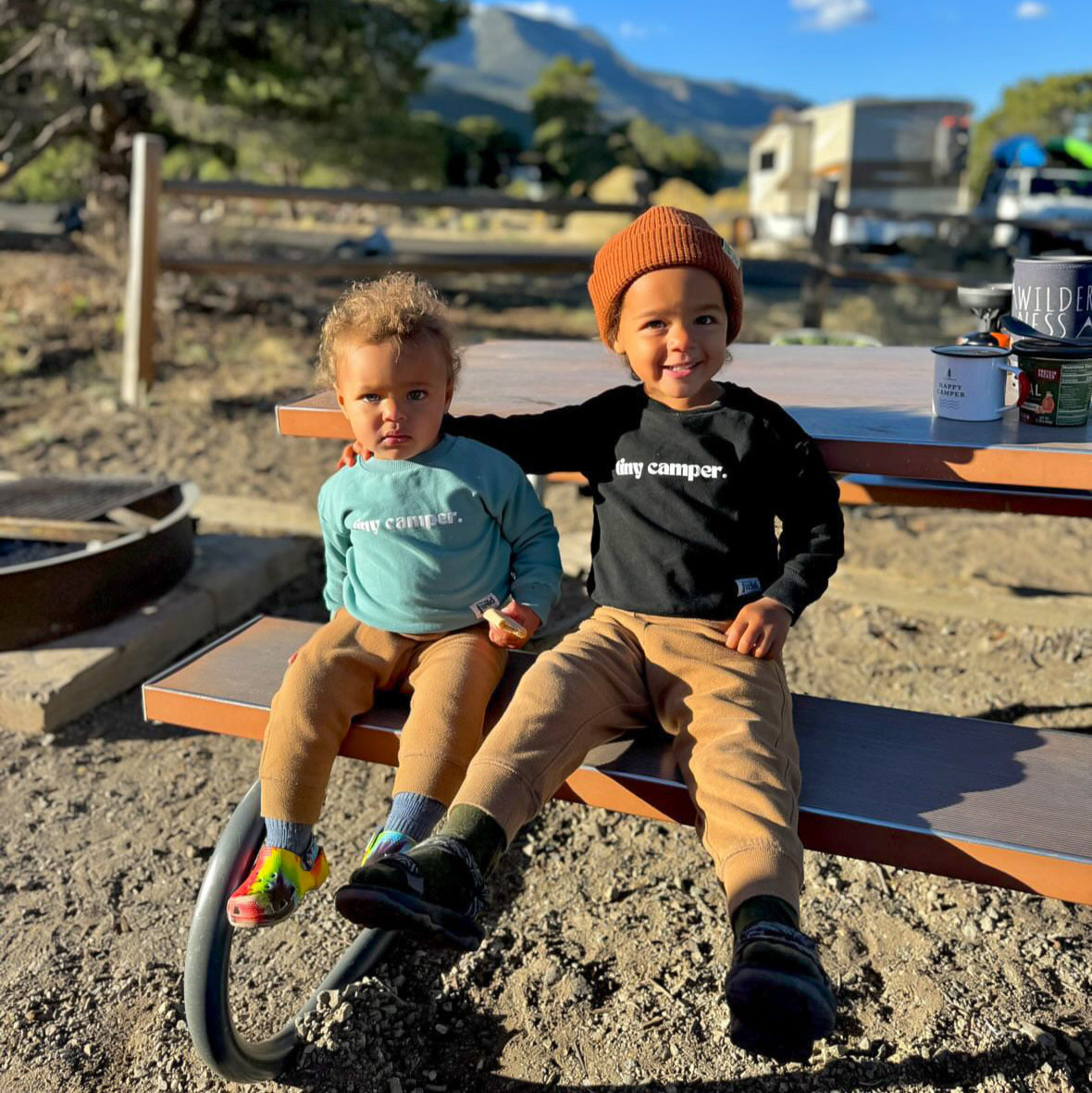 Kid's Organic Pullover in Teal, choose your adventure - 95% Cotton