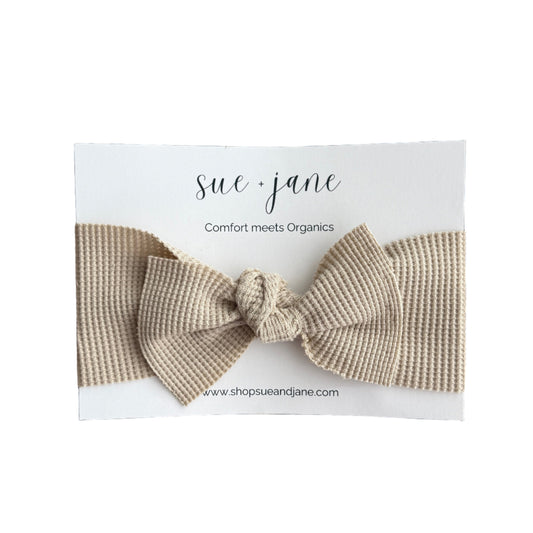 Organic Cotton Waffle Baby Headband | 0–2 Years - The Peony Haus