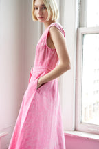 NEVER FORGET TWILL MIDI DRESS