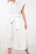 DEEPER CONNECTION WOVEN MIDI DRESS