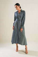 FOREVER DAYDREAMING WOVEN MIDI DRESS - 92% Cotton