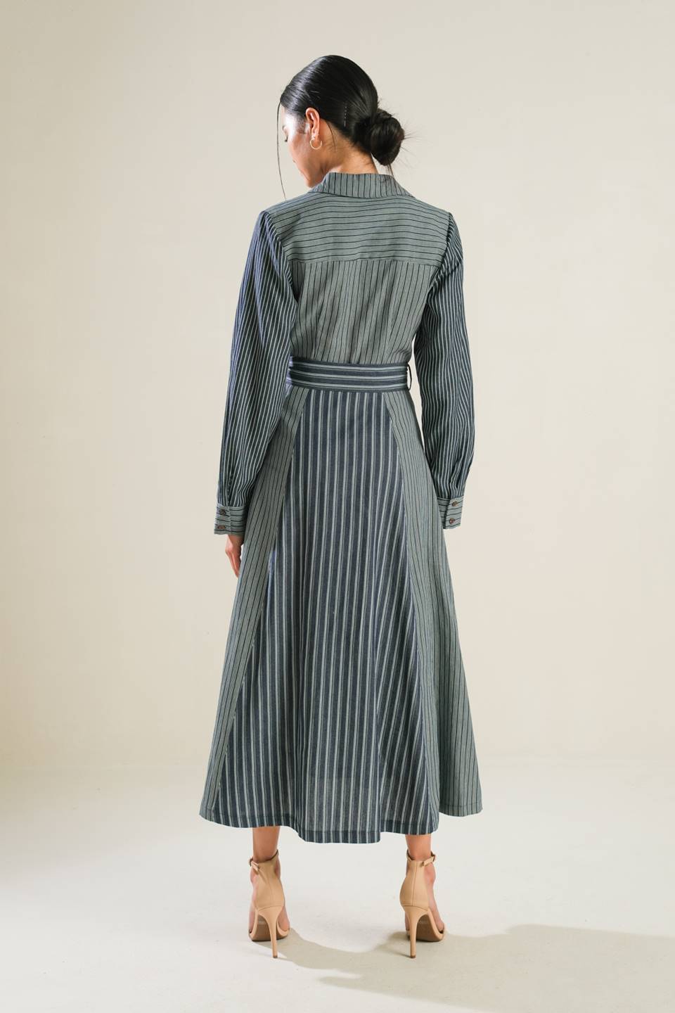 FOREVER DAYDREAMING WOVEN MIDI DRESS - 92% Cotton