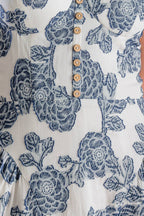 EXPLORING NEW INTERESTS WOVEN MIDI DRESS - 90% Cotton