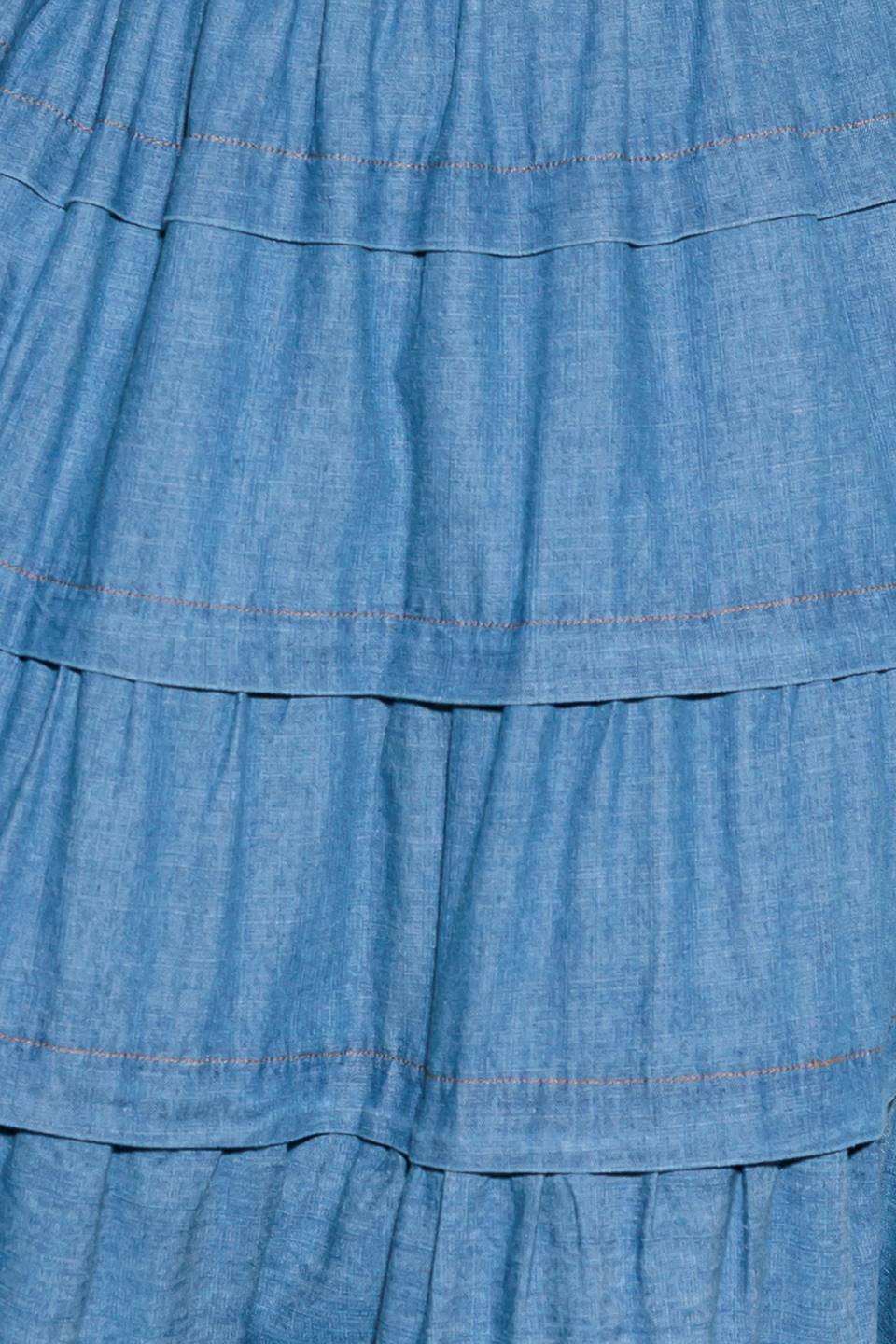 ETERNAL DESIRE DENIM MIDI DRESS - 90% Cotton