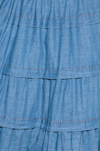 ETERNAL DESIRE DENIM MIDI DRESS - 90% Cotton