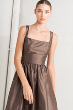 CAFÉ LUSTER WOVEN MIDI DRESS