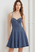 WEEKEND COMMAND DENIM MINI DRESS - 99% Cotton