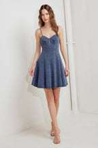 WEEKEND COMMAND DENIM MINI DRESS - 99% Cotton