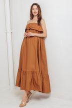 MILK & HONEY WOVEN MIDI DRESS