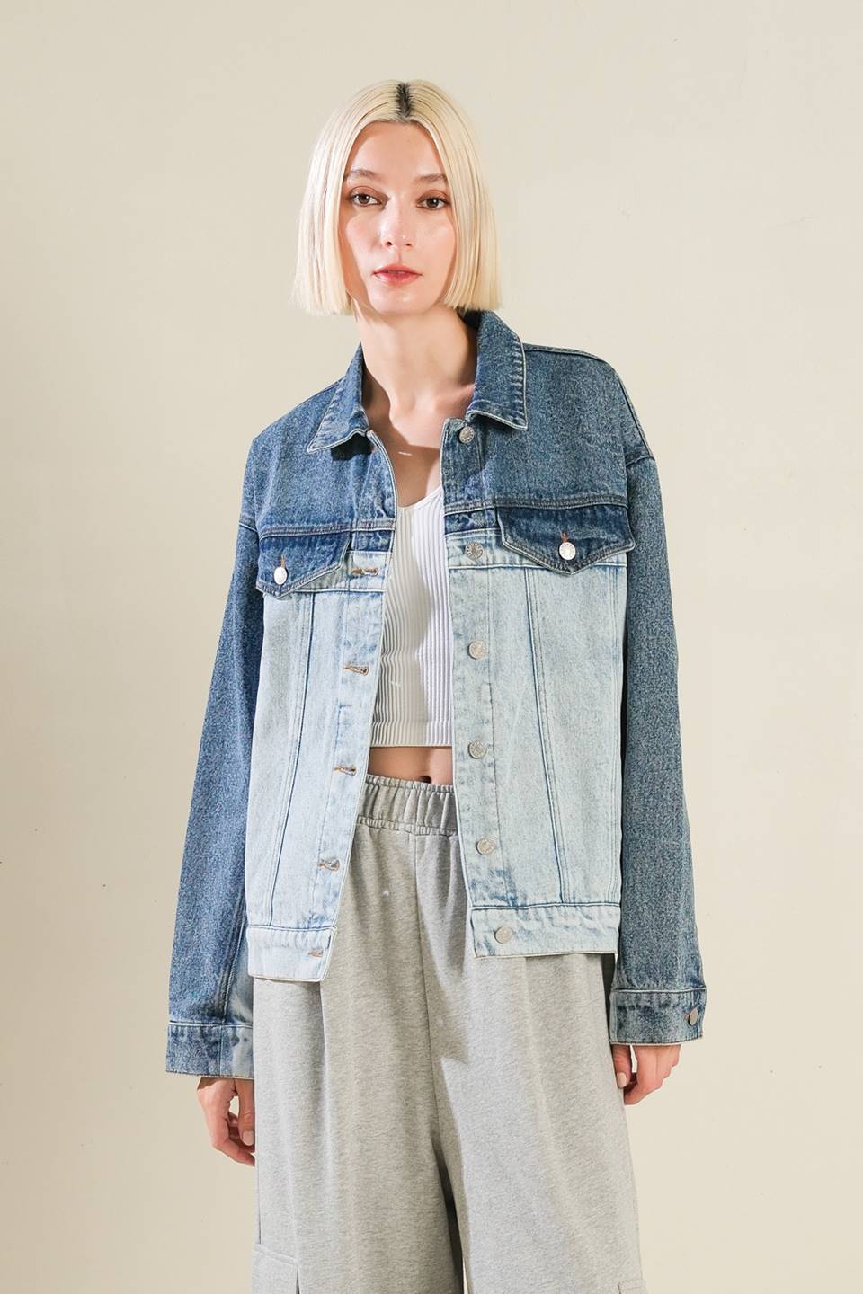 A BAR SONG DENIM JACKET - 90% Cotton