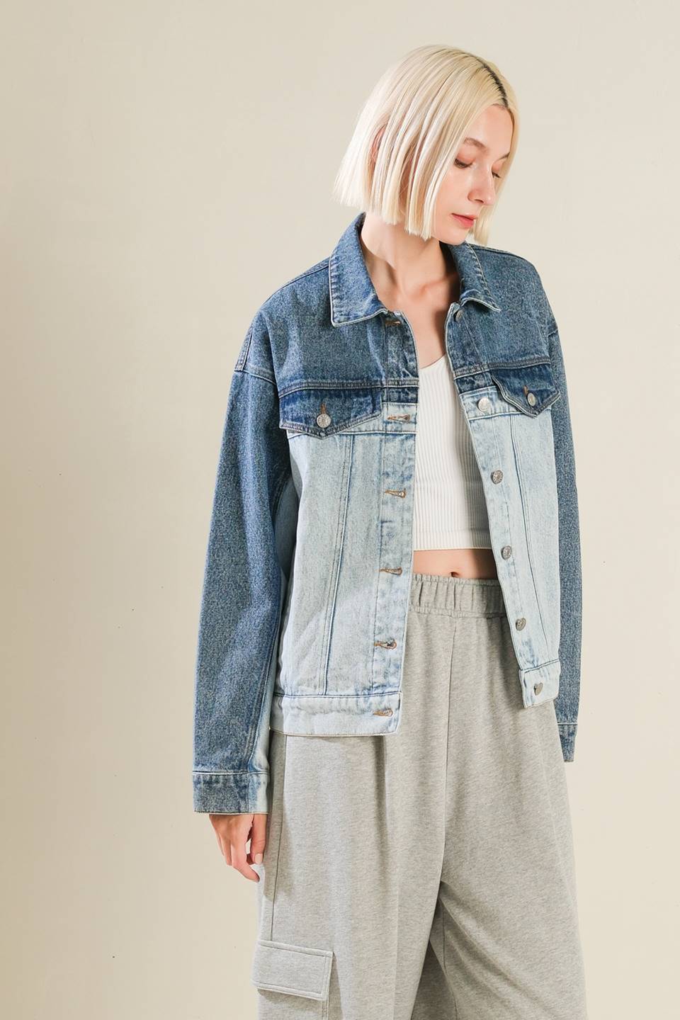 A BAR SONG DENIM JACKET - 90% Cotton