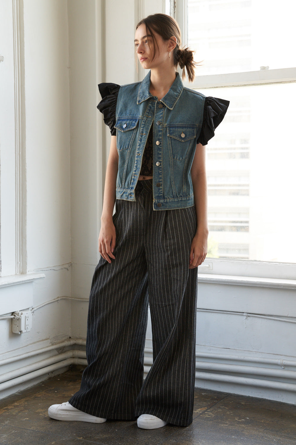 AUTHENTIC MOMENTS DENIM VEST - 92% Cotton