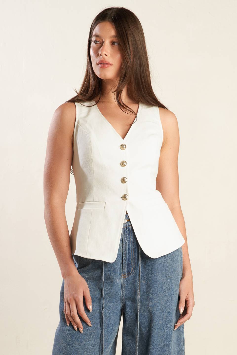 CATCHING DREAMS WOVEN VEST - 97% Cotton