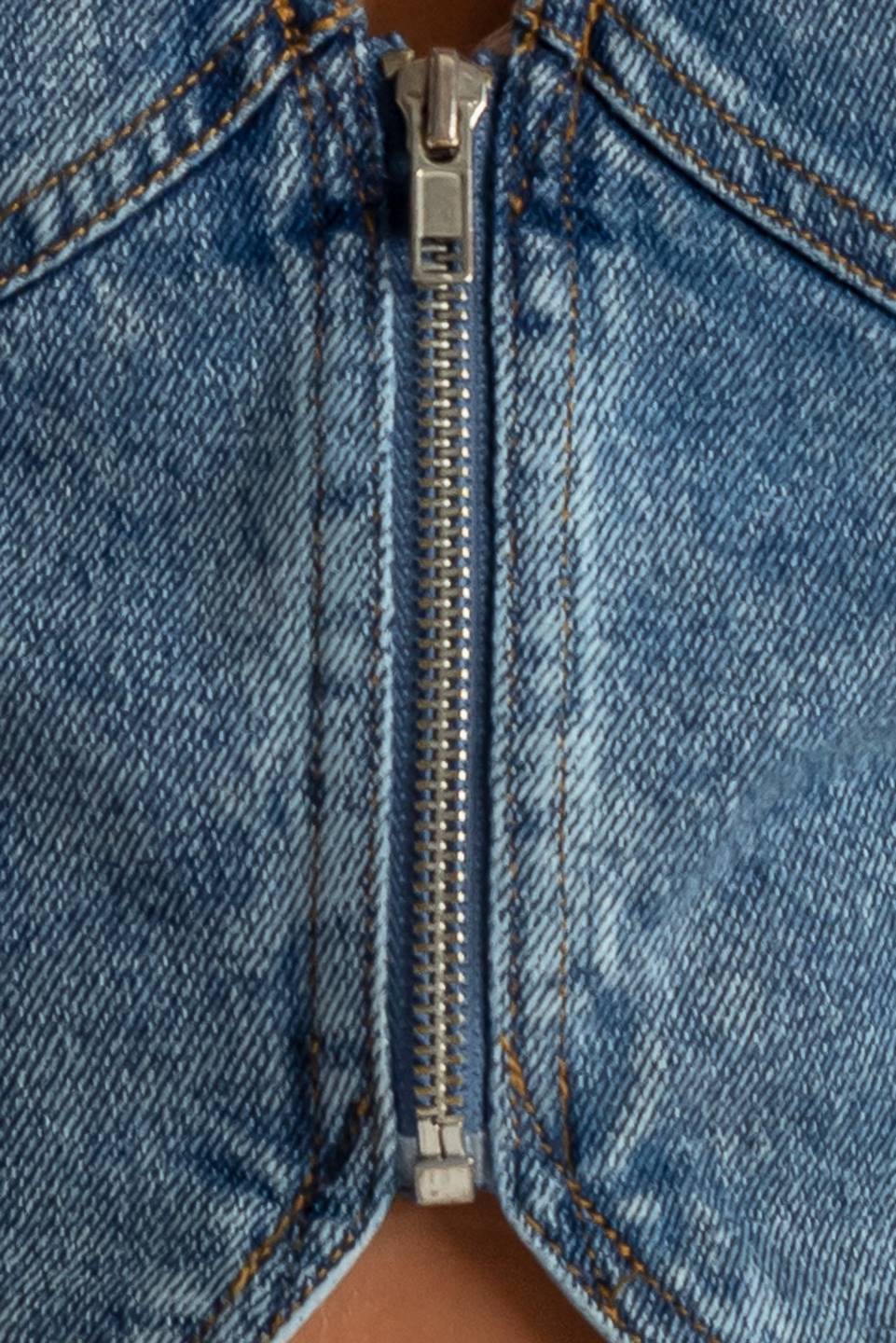 PICTURE PERFECT DENIM VEST - 98% Cotton