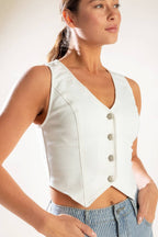 THE LILY'S SECRET DENIM VEST - 97% Cotton