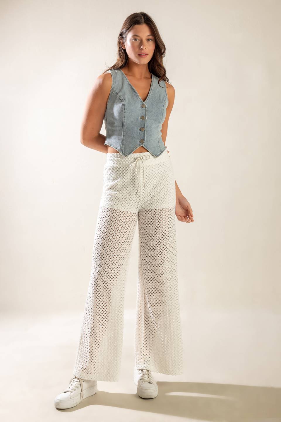 KICK IT WITH ME DENIM VEST - 99% Cotton
