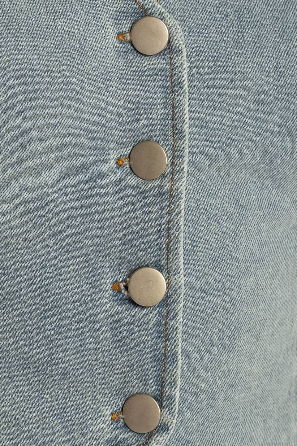 KICK IT WITH ME DENIM VEST - 99% Cotton