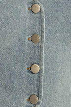 KICK IT WITH ME DENIM VEST - 99% Cotton