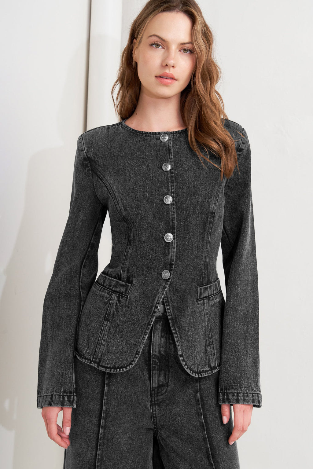 GRAPHITE MUSE DENIM JACKET - 90% Cotton