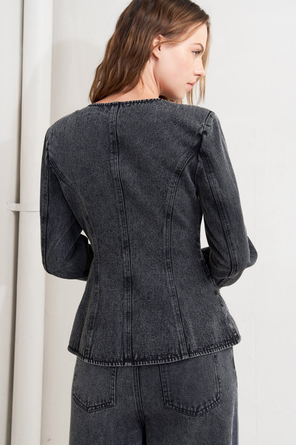 GRAPHITE MUSE DENIM JACKET - 90% Cotton