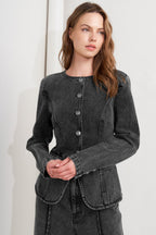 GRAPHITE MUSE DENIM JACKET - 90% Cotton