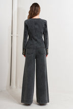 GRAPHITE MUSE DENIM JACKET - 90% Cotton