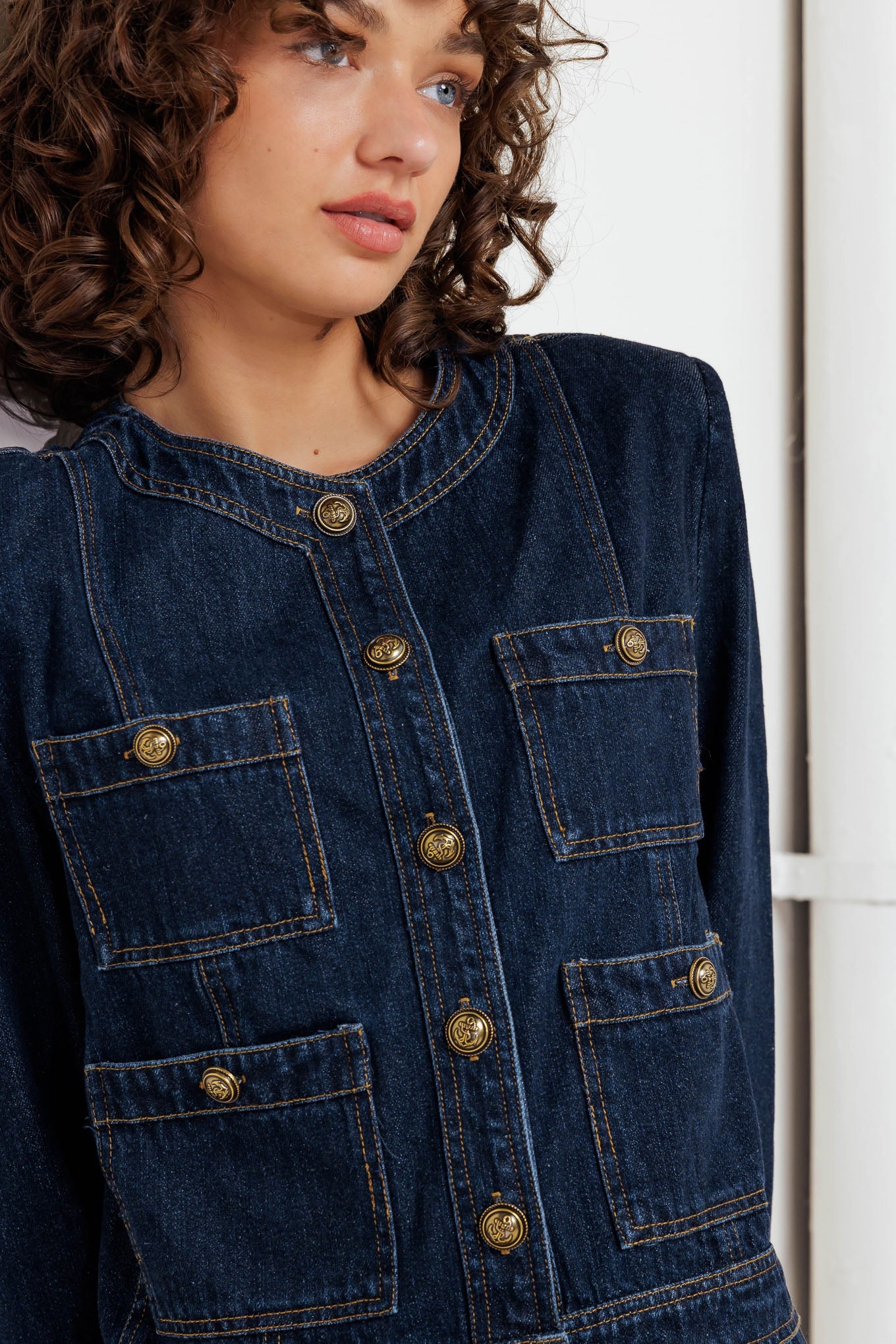 GLAM CODE DENIM JACKET - 90% Cotton