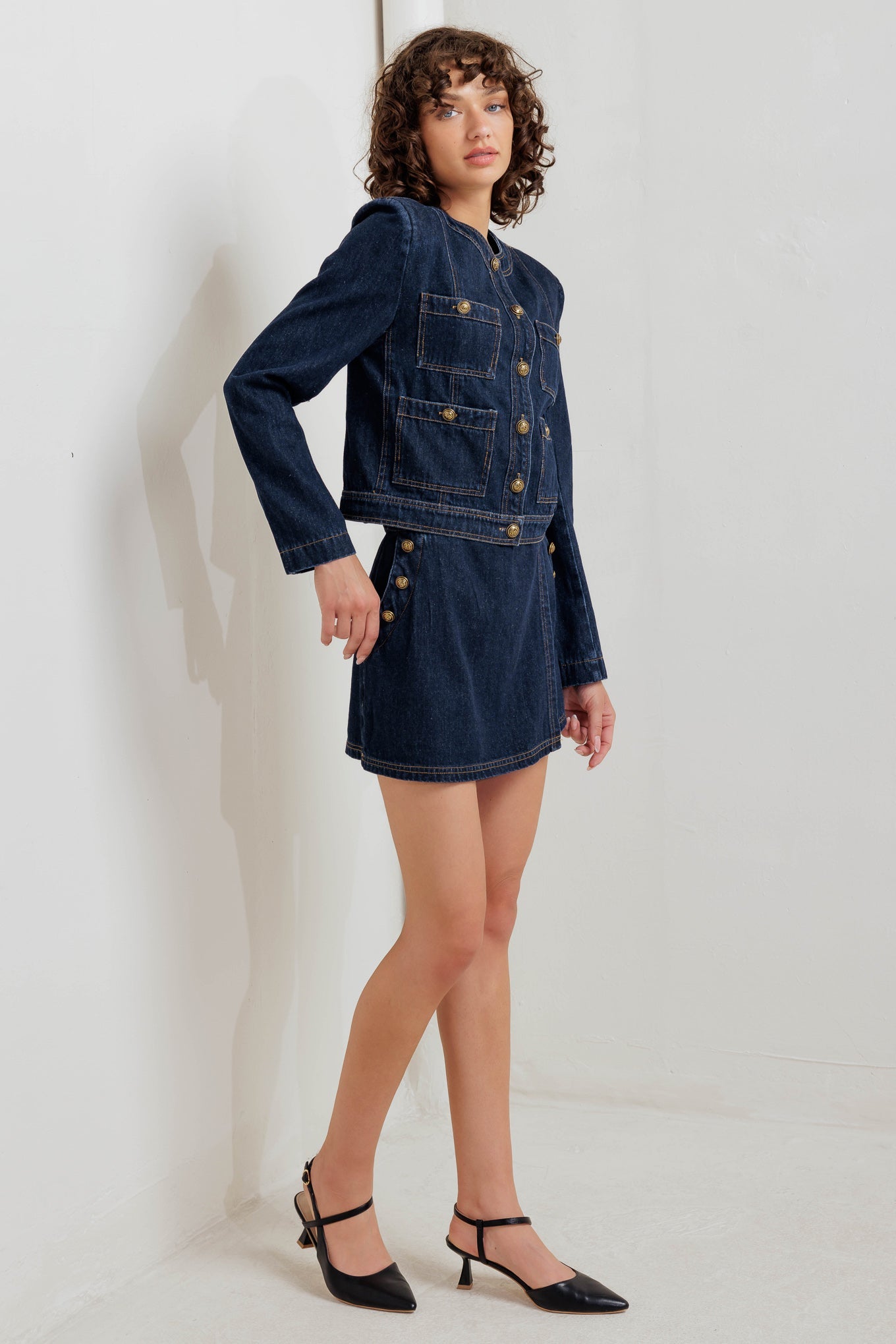 GLAM CODE DENIM JACKET - 90% Cotton