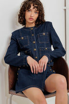 GLAM CODE DENIM JACKET - 90% Cotton