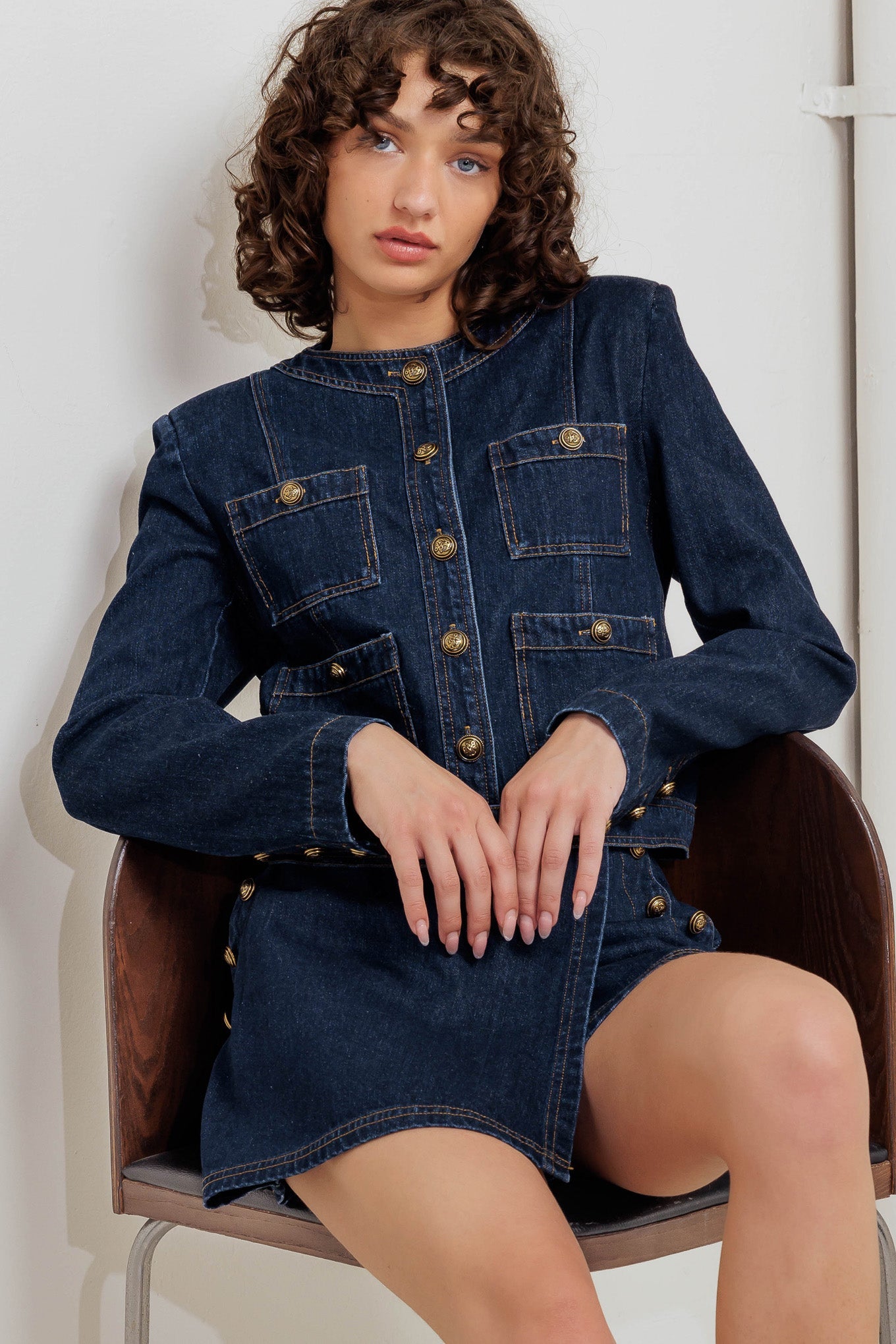 GLAM CODE DENIM JACKET - 90% Cotton